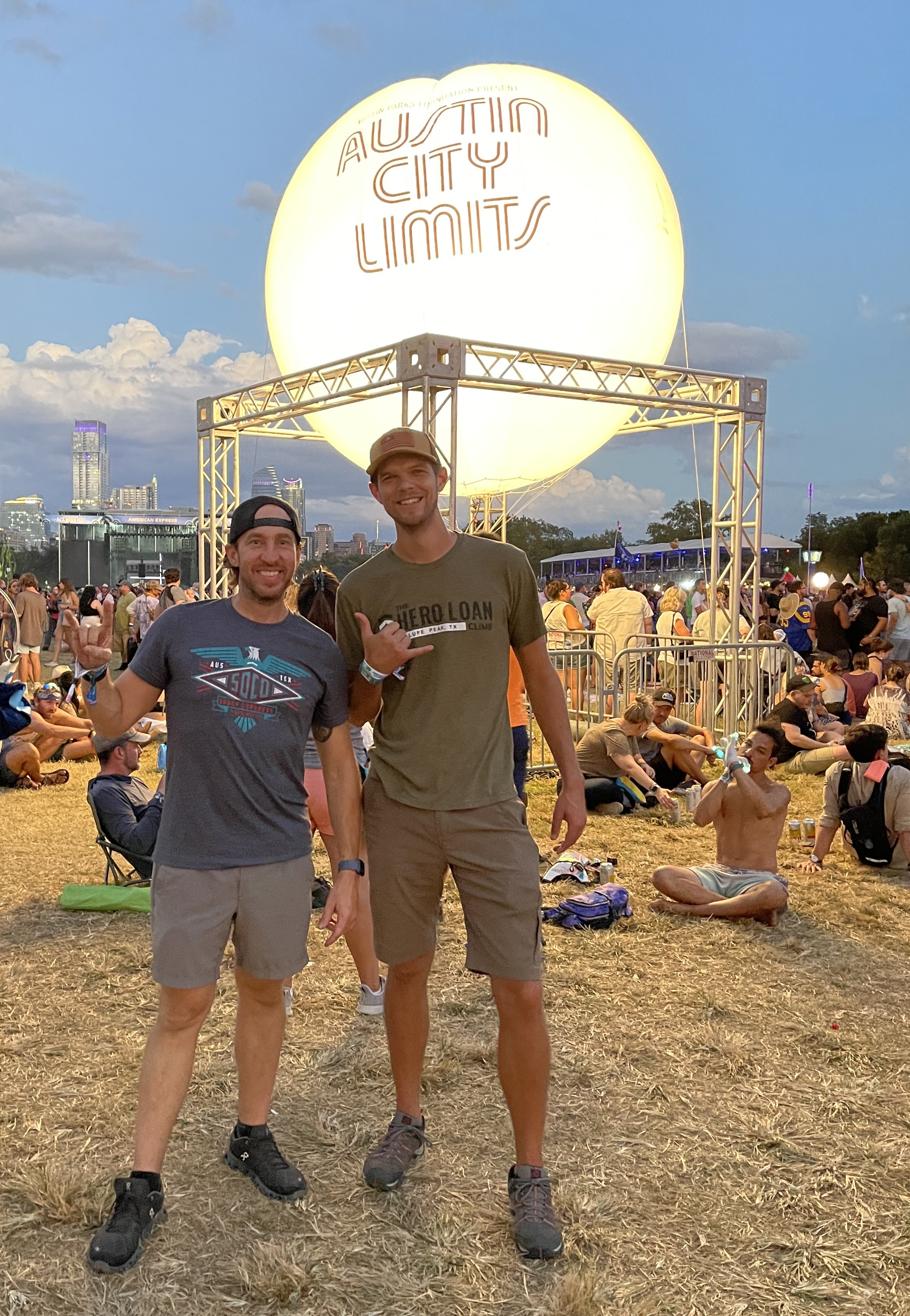 Two friends together at Austin City Limits