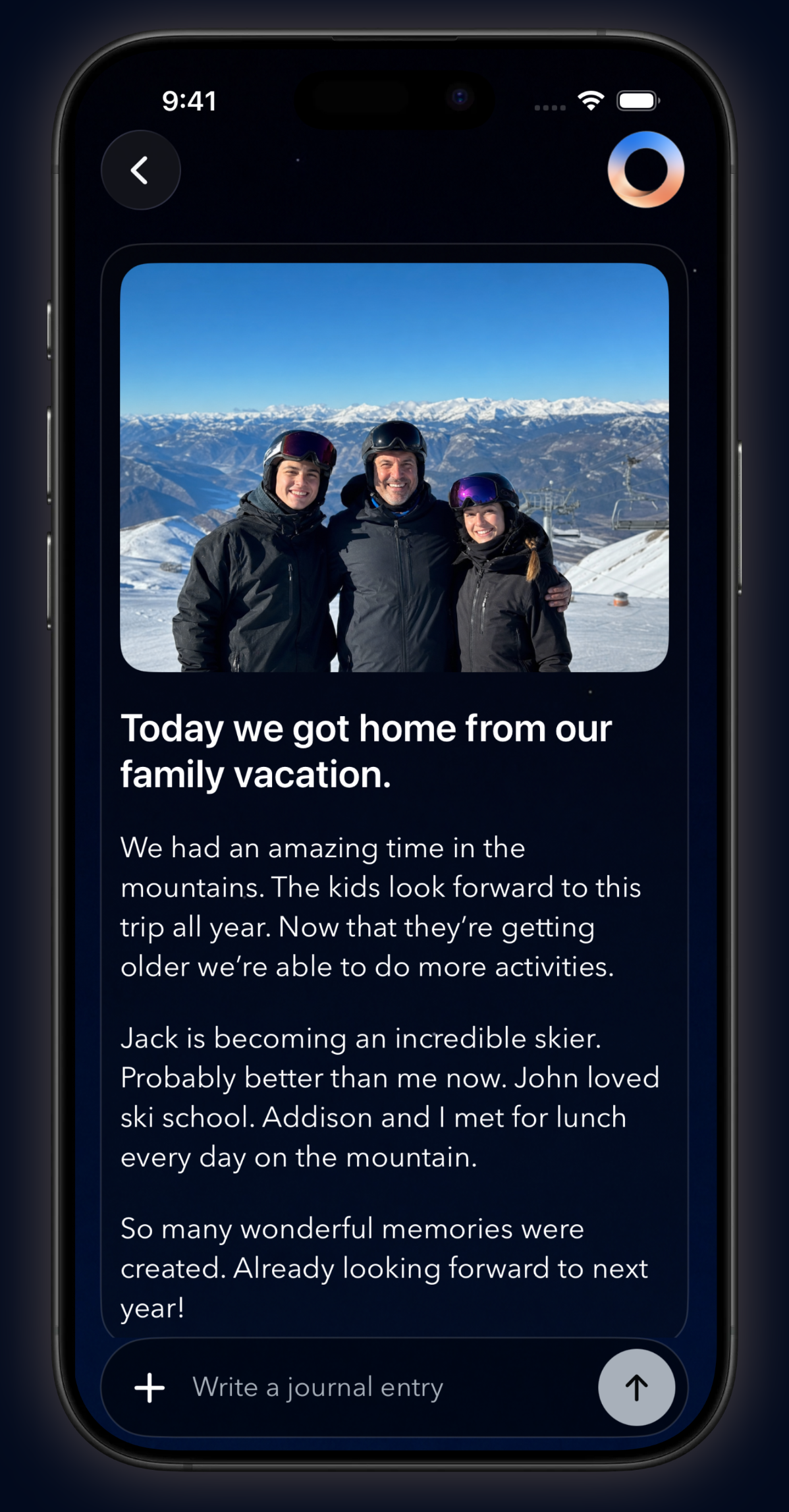 NeverGone reflection and family story screen